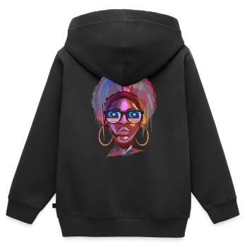 Malaysia - Kinder Premium Organic Zip Hoodie - Schwarz - Hinten - AI Model Kid Male (0cm)