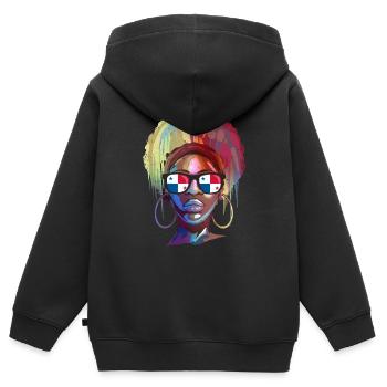 Panama - Sweat Premium à capuche zippé enfant bio - noir - Dos - AI Model Kid Male (0cm)