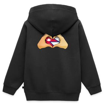 Nepal - Kinder Premium Organic Zip Hoodie - Schwarz - Hinten - AI Model Kid Male (0cm)