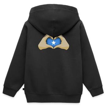 Somalia - Kinder Premium Organic Zip Hoodie - Schwarz - Hinten - AI Model Kid Male (0cm)