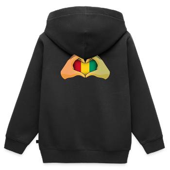 Guinea - Kids Premium Organic Zip-up Hoodie - black - Back - AI Model Kid Male (0cm)
