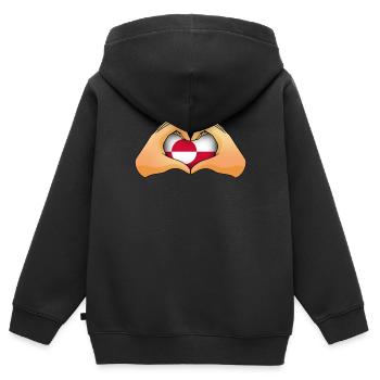 Groenland - Sweat Premium à capuche zippé enfant bio - noir - Dos - AI Model Kid Male (0cm)