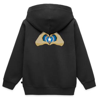 Northern Mariana Islands - Kids Premium Organic Zip-up Hoodie - black - Back - AI Model Kid Male (0cm)