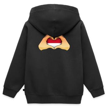 Monaco - Sweat Premium à capuche zippé enfant bio - noir - Dos - AI Model Kid Male (0cm)
