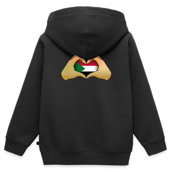 Sudan - Kids Premium Organic Zip-up Hoodie - black - Back - AI Model Kid Male (0cm)