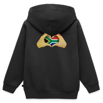 Afrique du Sud - Sweat Premium à capuche zippé enfant bio - noir - Dos - AI Model Kid Male (0cm)