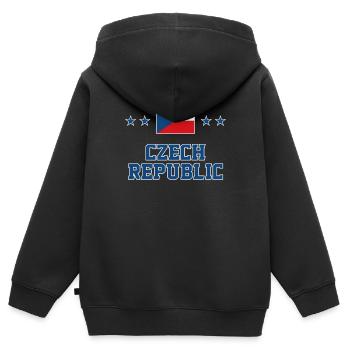Tschechische Republik - Kinder Premium Organic Zip Hoodie - Schwarz - Hinten - AI Model Kid Male (0cm)