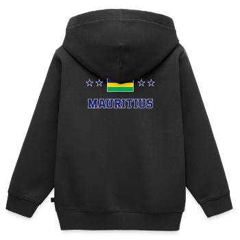 Mauritanie - Sweat Premium à capuche zippé enfant bio - noir - Dos - AI Model Kid Male (0cm)