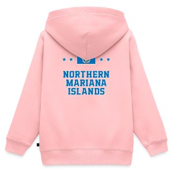 Northern Mariana Islands - Kids Premium Organic Zip-up Hoodie - rose - Back - AI Model Kid Female (0cm)