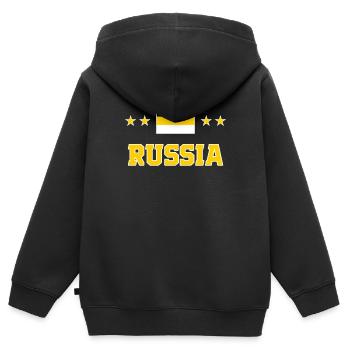 Russisches Kaiserreich - Kinder Premium Organic Zip Hoodie - Schwarz - Hinten - AI Model Kid Male (0cm)