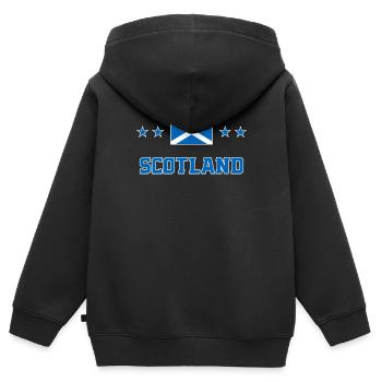 Ecosse - Sweat Premium à capuche zippé enfant bio - noir - Dos - AI Model Kid Male (0cm)