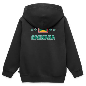 Grenade - Sweat Premium à capuche zippé enfant bio - noir - Dos - AI Model Kid Male (0cm)