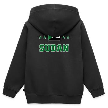 Sudan - Kids Premium Organic Zip-up Hoodie - black - Back - AI Model Kid Male (0cm)