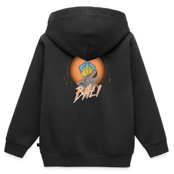 Bali - Sweat Premium à capuche zippé enfant bio - noir - Dos - AI Model Kid Male (0cm)