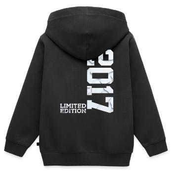 9E ANNIVERSAIRE ÉDITION LIMITÉE 2017 - Sweat Premium à capuche zippé enfant bio - noir - Dos - AI Model Kid Male (0cm)