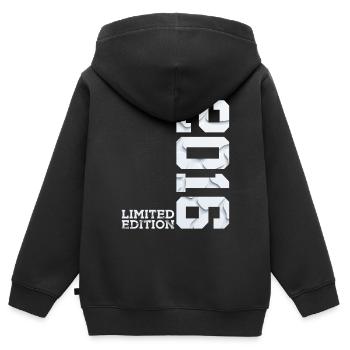 10E ÉDITION LIMITÉE DU 10E ANNIVERSAIRE 2016 - Sweat Premium à capuche zippé enfant bio - noir - Dos - AI Model Kid Male (0cm)
