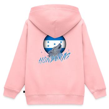 Honduras - Kinder Premium Organic Zip Hoodie - Rosa - Hinten - AI Model Kid Female (0cm)