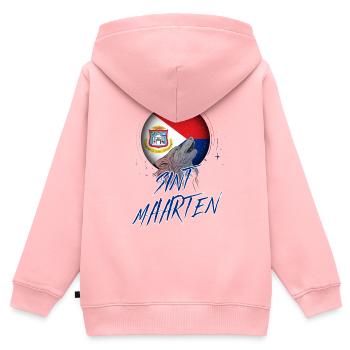 Sint Maarten - Kids Premium Organic Zip-up Hoodie - rose - Back - AI Model Kid Female (0cm)