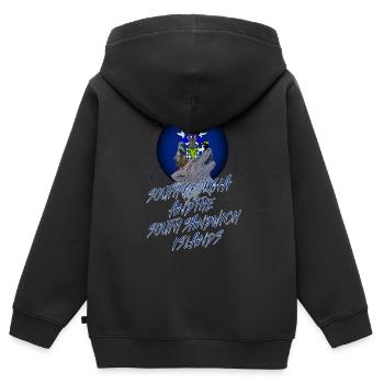 Géorgie du Sud et les îles Sandwich du Sud - Sweat Premium à capuche zippé enfant bio - noir - Dos - AI Model Kid Male (0cm)