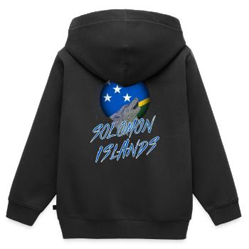 Salomon (Îles) - Sweat Premium à capuche zippé enfant bio - noir - Dos - AI Model Kid Male (0cm)