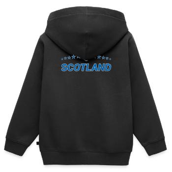 Ecosse - Sweat Premium à capuche zippé enfant bio - noir - Dos - AI Model Kid Male (0cm)