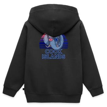 Cook (Îles) - Sweat Premium à capuche zippé enfant bio - noir - Dos - AI Model Kid Male (0cm)