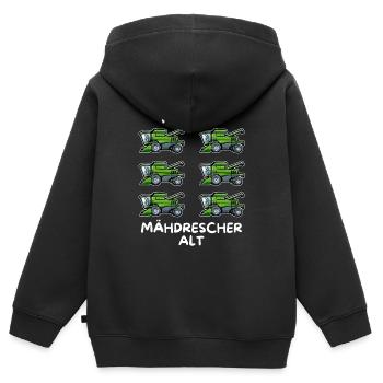 Ich bin 6 Mähdrescher alt 6. Geburtstag - Kinder Premium Organic Zip Hoodie - Schwarz - Hinten - AI Model Kid Male (0cm)