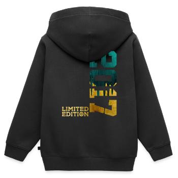 9E ANNIVERSAIRE ÉDITION LIMITÉE 2017 - Sweat Premium à capuche zippé enfant bio - noir - Dos - AI Model Kid Male (0cm)