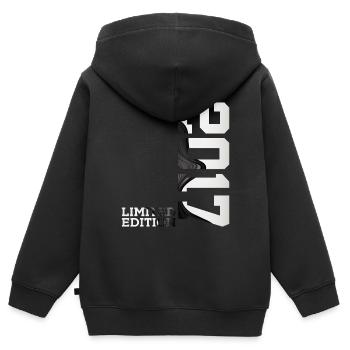 9E ANNIVERSAIRE ÉDITION LIMITÉE 2017 - Sweat Premium à capuche zippé enfant bio - noir - Dos - AI Model Kid Male (0cm)