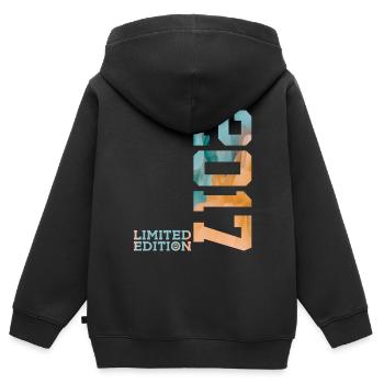 9E ANNIVERSAIRE ÉDITION LIMITÉE 2017 - Sweat Premium à capuche zippé enfant bio - noir - Dos - AI Model Kid Male (0cm)