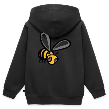 abeille - Sweat Premium à capuche zippé enfant bio - noir - Dos - AI Model Kid Male (0cm)