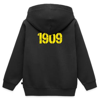 Dortmund - Sweat Premium à capuche zippé enfant bio - noir - Dos - AI Model Kid Male (0cm)