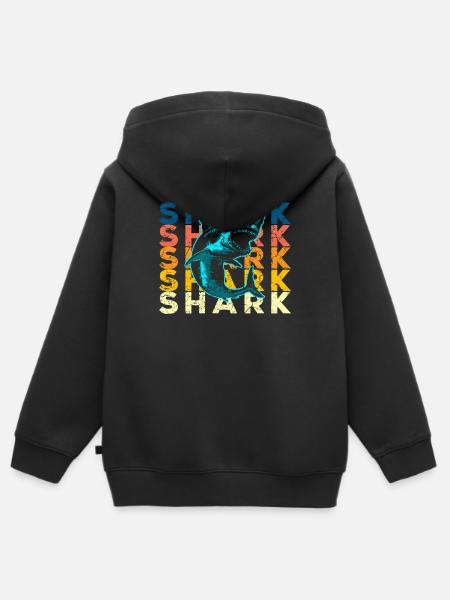 Hai Haifisch - Kinder Premium Organic Zip Hoodie - Schwarz