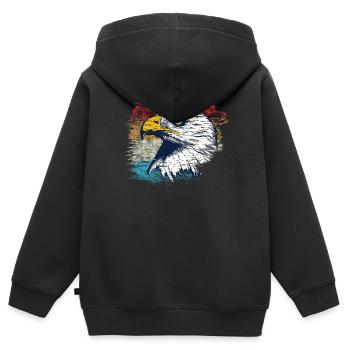 Aigle - Sweat Premium à capuche zippé enfant bio - noir - Dos - AI Model Kid Male (0cm)