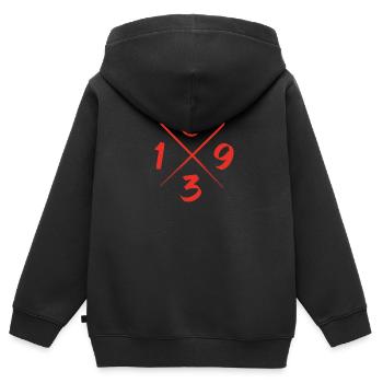 Stuttgart - Kinder Premium Organic Zip Hoodie - Schwarz - Hinten - AI Model Kid Male (0cm)
