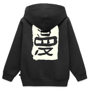 Manga (Japanese) - Kids Premium Organic Zip-up Hoodie - black - Back - AI Model Kid Male (0cm)