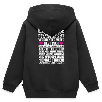 perfekte Tocher Vater Liebe bester Freund - Kinder Premium Organic Zip Hoodie - Schwarz - Hinten - AI Model Kid Male (0cm)