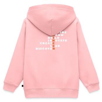 Ingenieur - Kinder Premium Organic Zip Hoodie - Rosa - Hinten - AI Model Kid Female (0cm)
