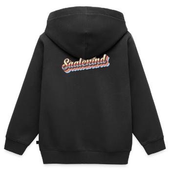 Enfant Saale - Sweat Premium à capuche zippé enfant bio - noir - Dos - AI Model Kid Male (0cm)
