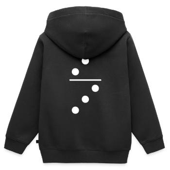 Domino Gruppenkostüm 3 3 Fasching Geschenk T-Shirt - Kinder Premium Organic Zip Hoodie - Schwarz - Hinten - AI Model Kid Male (0cm)