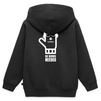 Mitaines Bernie Sanders mitaines - Sweat Premium à capuche zippé enfant bio - noir - Dos - AI Model Kid Male (0cm)