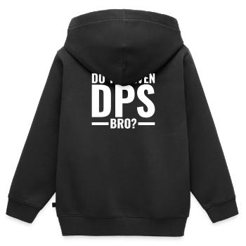 Tun Sie sogar DPS Bro - Lustige MMORPG Gaming GIft - Kinder Premium Organic Zip Hoodie - Schwarz - Hinten - AI Model Kid Male (0cm)