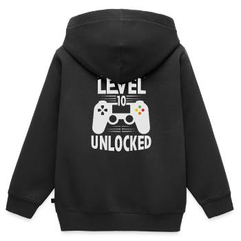 10. Geburtstag Jungen, 10 Jahre alt Geburtstagsgeschenke - Kinder Premium Organic Zip Hoodie - Schwarz - Hinten - AI Model Kid Male (0cm)