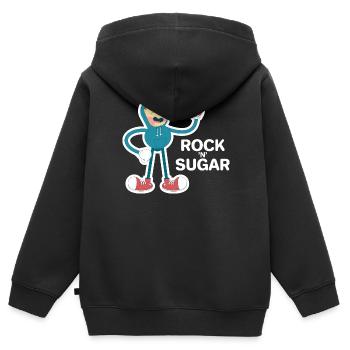 Rock’N’Sugar - Sweat Premium à capuche zippé enfant bio - noir - Dos - AI Model Kid Male (0cm)