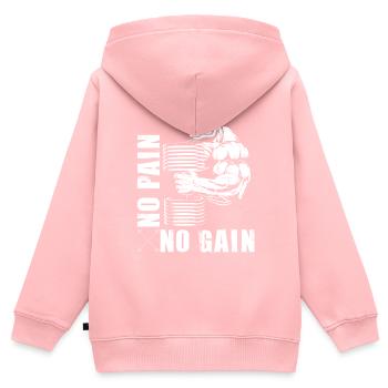 Bodybuilding PUMP Beast - Kinder Premium Organic Zip Hoodie - Rosa - Hinten - AI Model Kid Female (0cm)