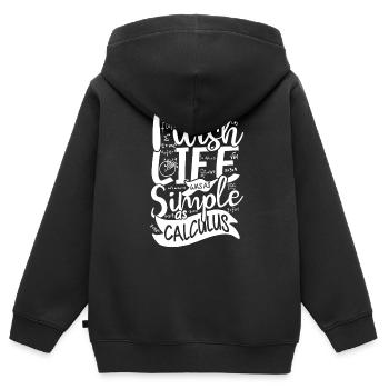 Simple as calculus - Kids Premium Organic Zip-up Hoodie - black - Back - AI Model Kid Male (0cm)