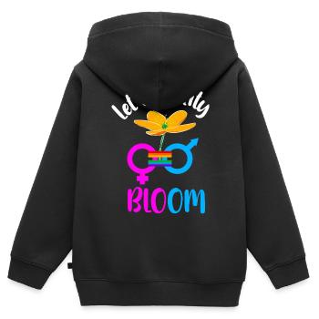 Equality - Kids Premium Organic Zip-up Hoodie - black - Back - AI Model Kid Male (0cm)