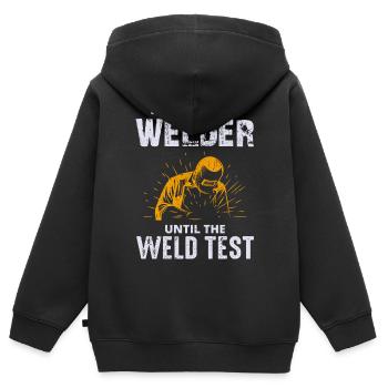 Schweißschweißer Metallbau Eisenarbeiter - Kinder Premium Organic Zip Hoodie - Schwarz - Hinten - AI Model Kid Male (0cm)