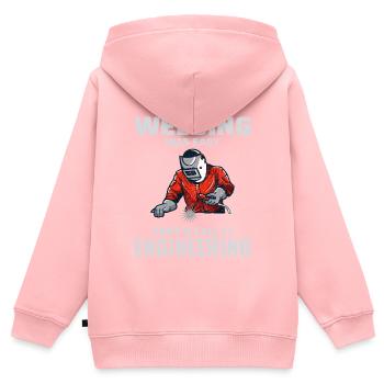 Schweißschweißer Metallbau Eisenarbeiter - Kinder Premium Organic Zip Hoodie - Rosa - Hinten - AI Model Kid Female (0cm)