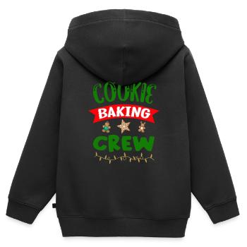 Christmas Cookie Baking Crew Cookies - Kids Premium Organic Zip-up Hoodie - black - Back - AI Model Kid Male (0cm)